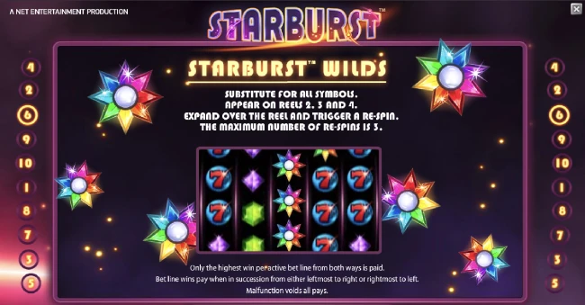 starburst paytable1 starburst paytable1
